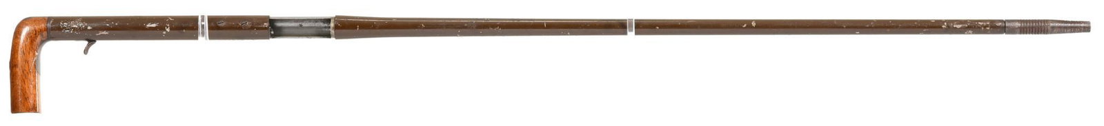 Victorian Cane Gun Or Poacher's Gun: This item is either European or possibly could be Japanese manufactured. For it's age, its in decent working condition. It's believed to shoot .410 shells.