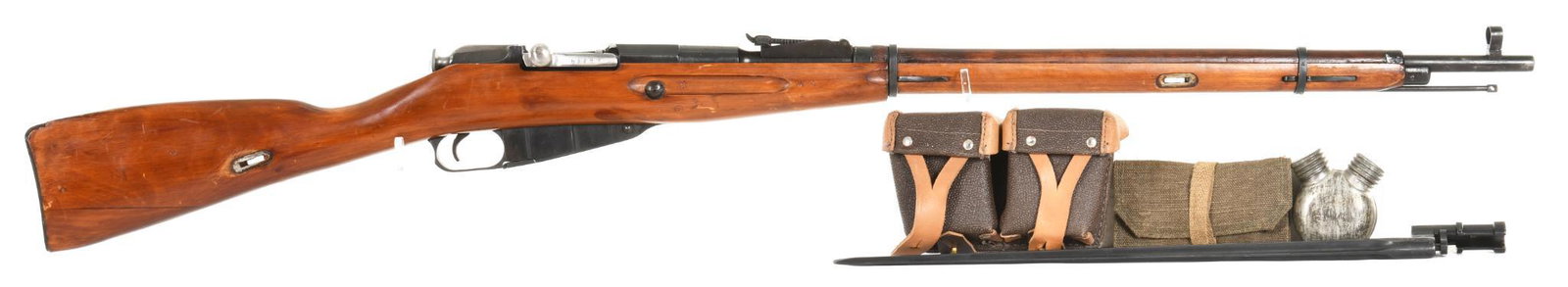 Tula Mosin Nagant Model 1891 7.62x54 Caliber Bolt: Dated 1931. Gun has been force matched. Bore is slightly dark but clean and free of corrosion. Good bluing and decent wood. Comes with an oiler, ammo pouch bayonet, cleaning rod and cleaning kit