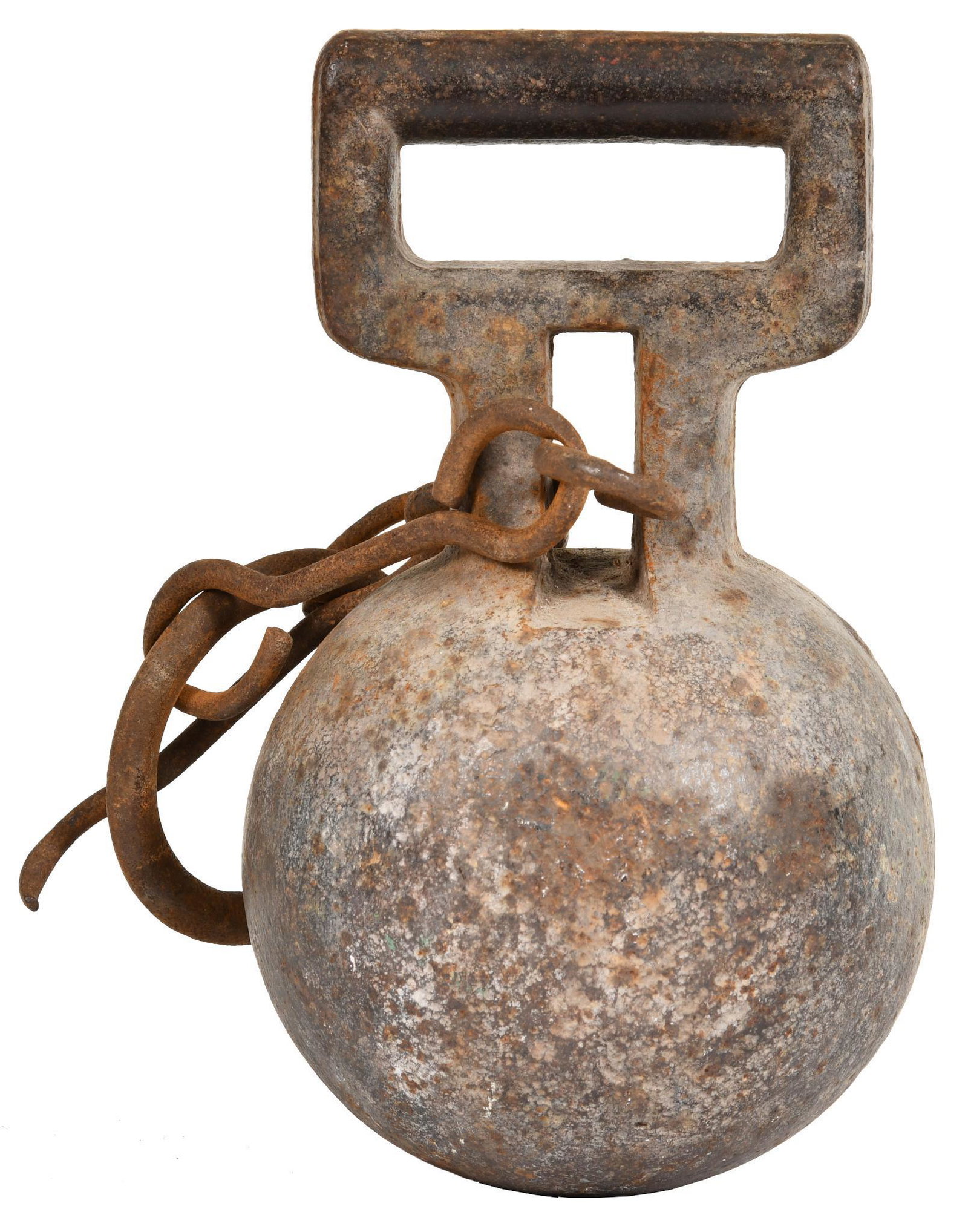 Antique Prisoner Ball And Chain: Found with metal detector in 1965. Good condition