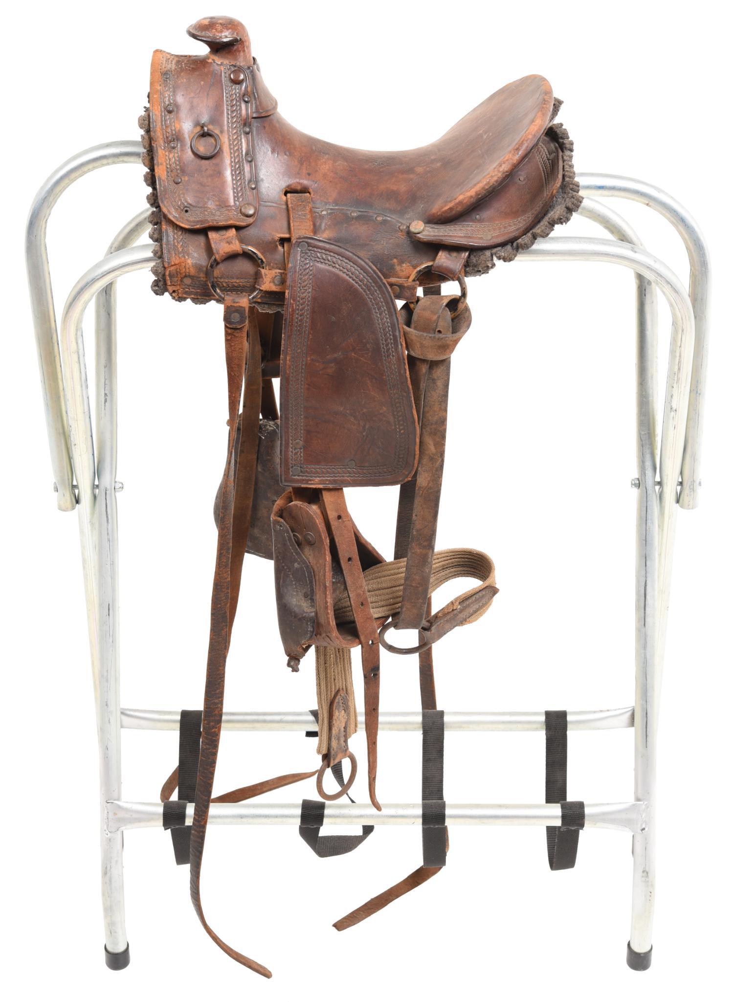 Circa 1860-70s Child's Saddle On Hope Tree (1 of 2)