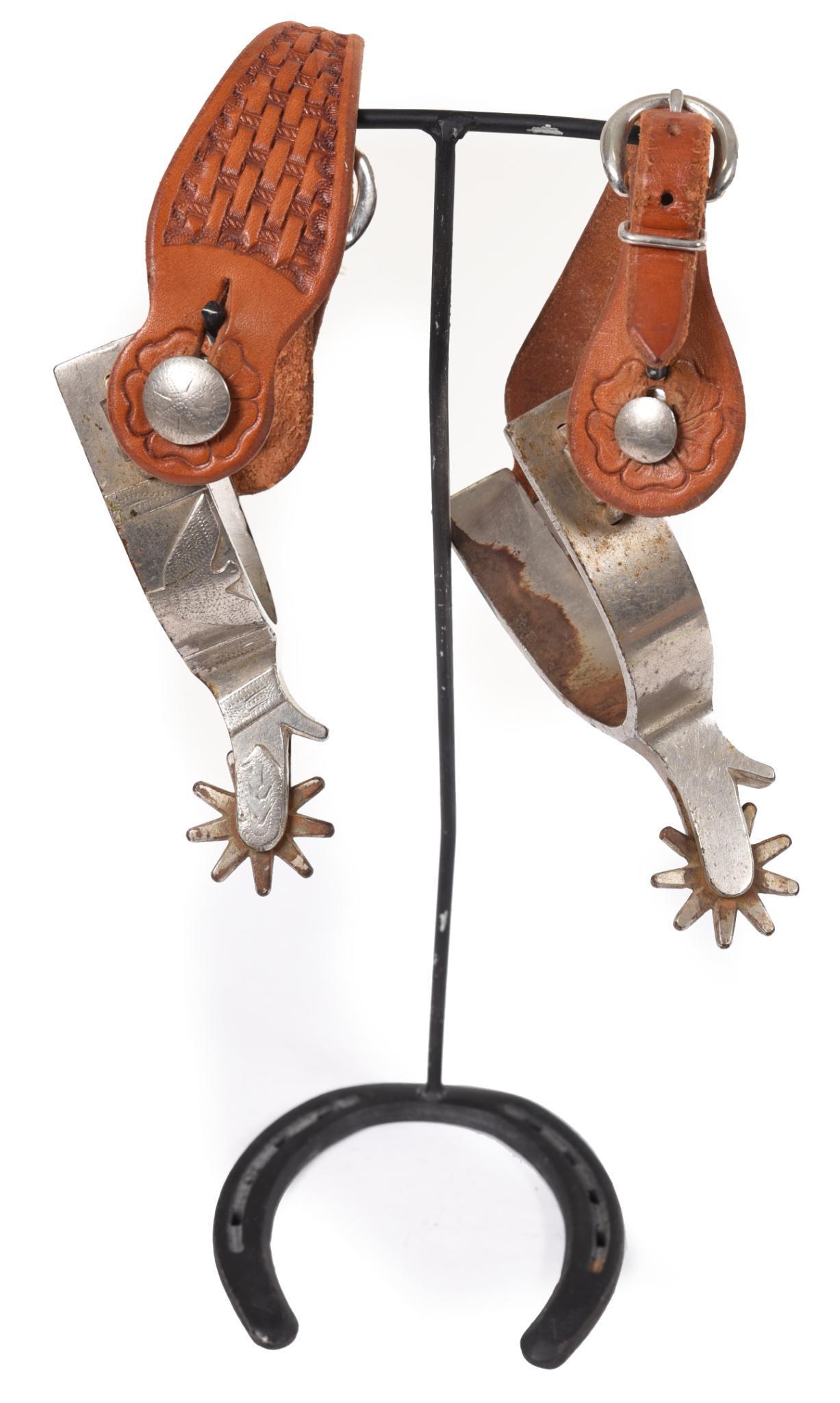 Crockett Marked Silver Eagle Spurs (1 of 1)