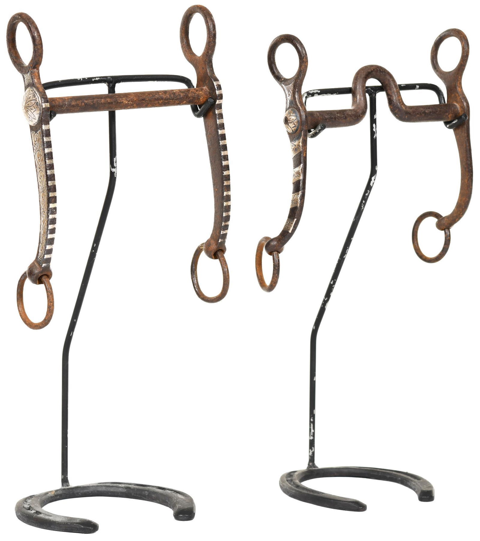 Lot Of 2 Silver-Inlayed Bits (1 of 1)