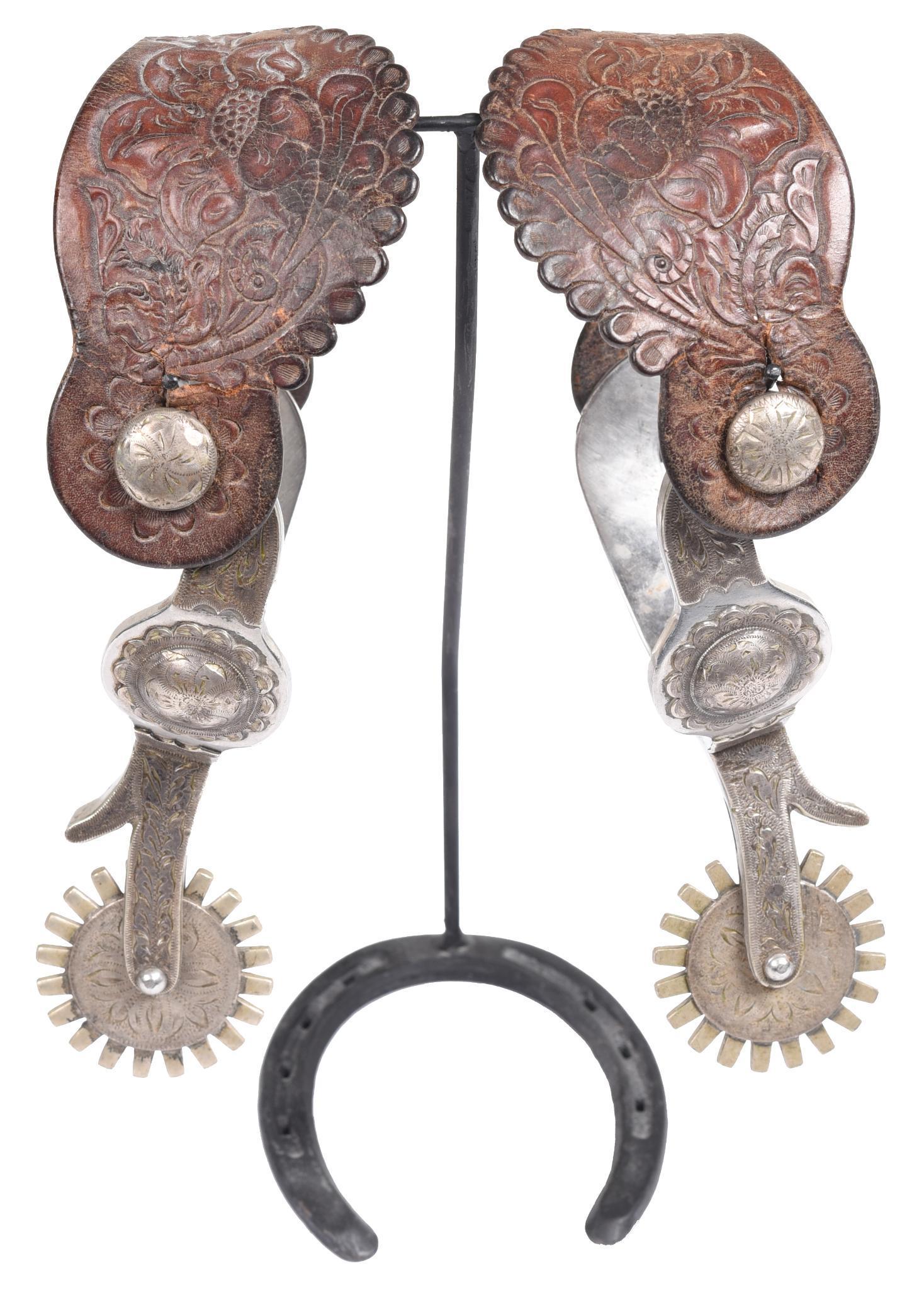 Silver-Overlayed ST. Crockett Spurs (1 of 2)