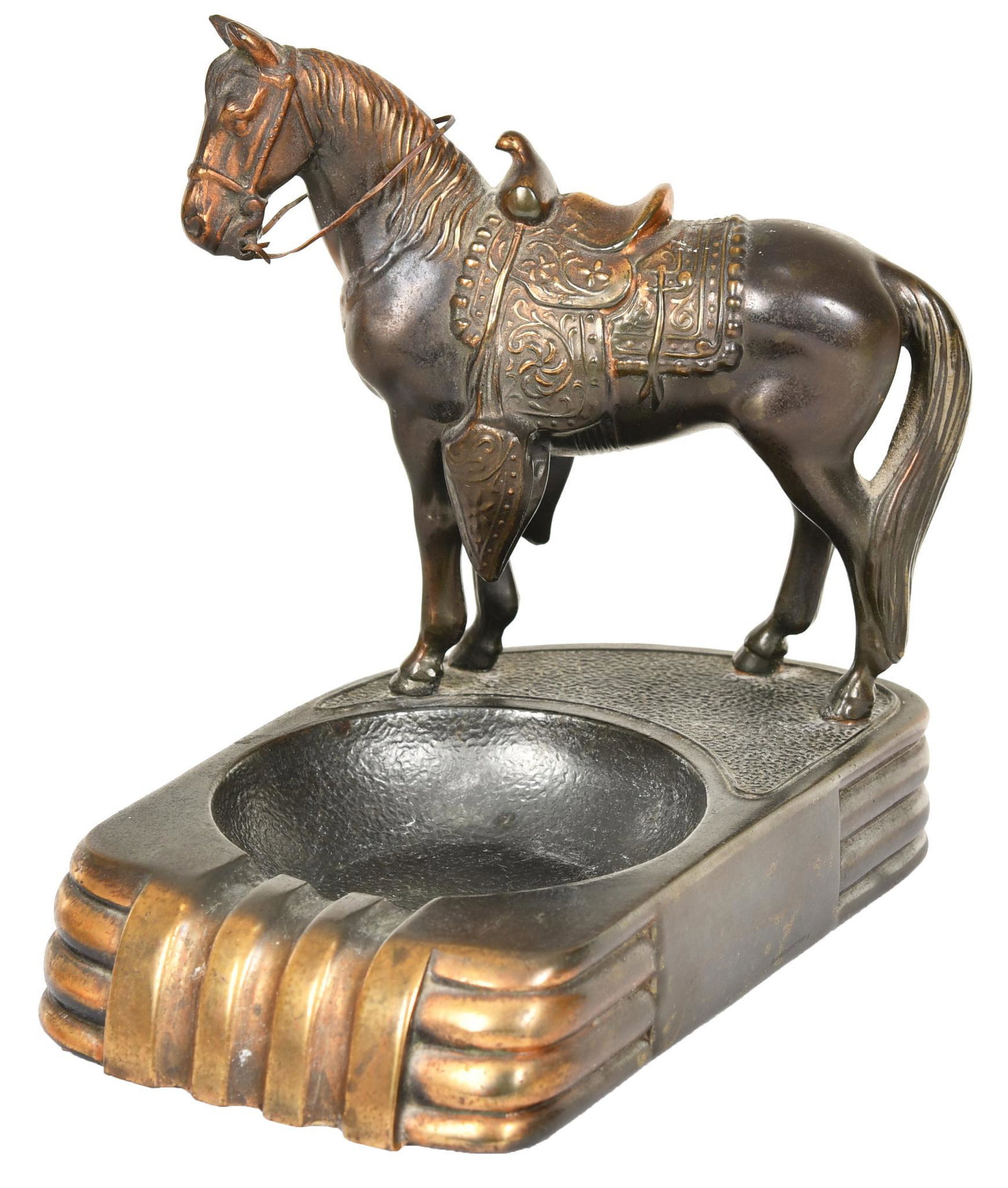 Brass Horse Ashtray: Brass horse ashtray, in good condition. Nice detail.