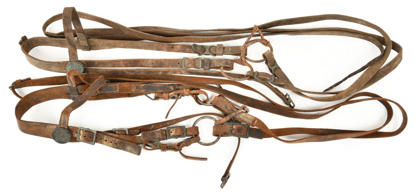 Lot Of 2 U.S. Calvary Bridle/Bit with Reins (1 of 1)