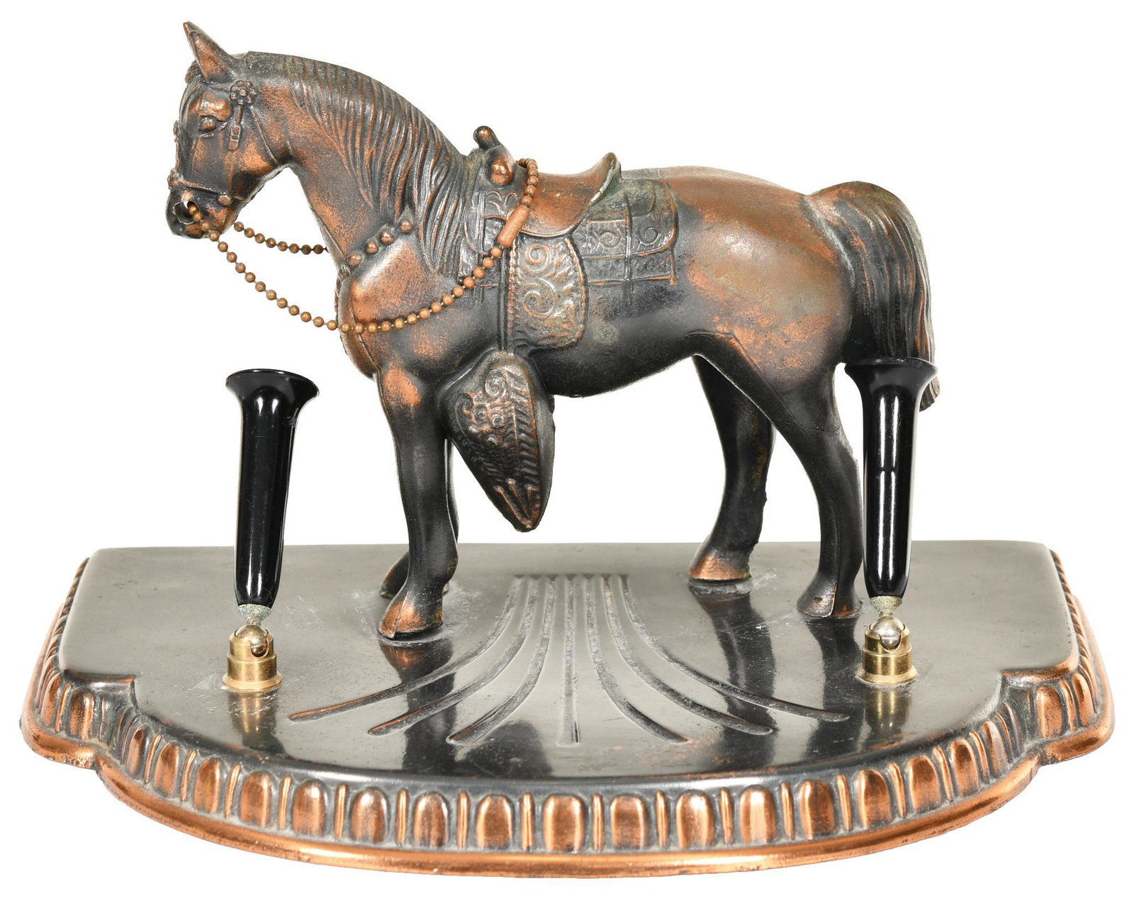 Bronze Horse Ink Pen Holder: Bronze horse ink pen holder, in great condition.