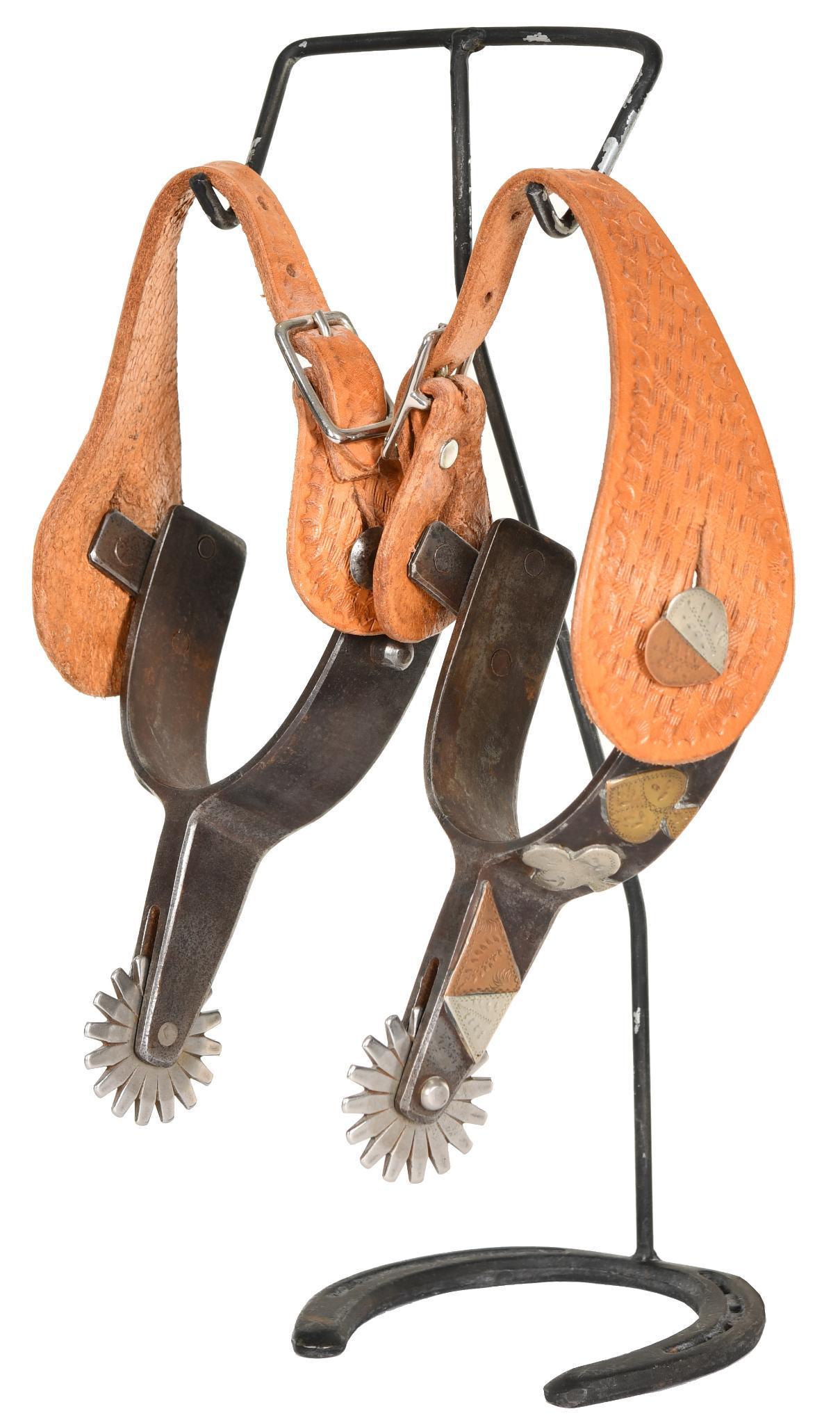 Hand-made Card Suit Spurs: Good condition.
