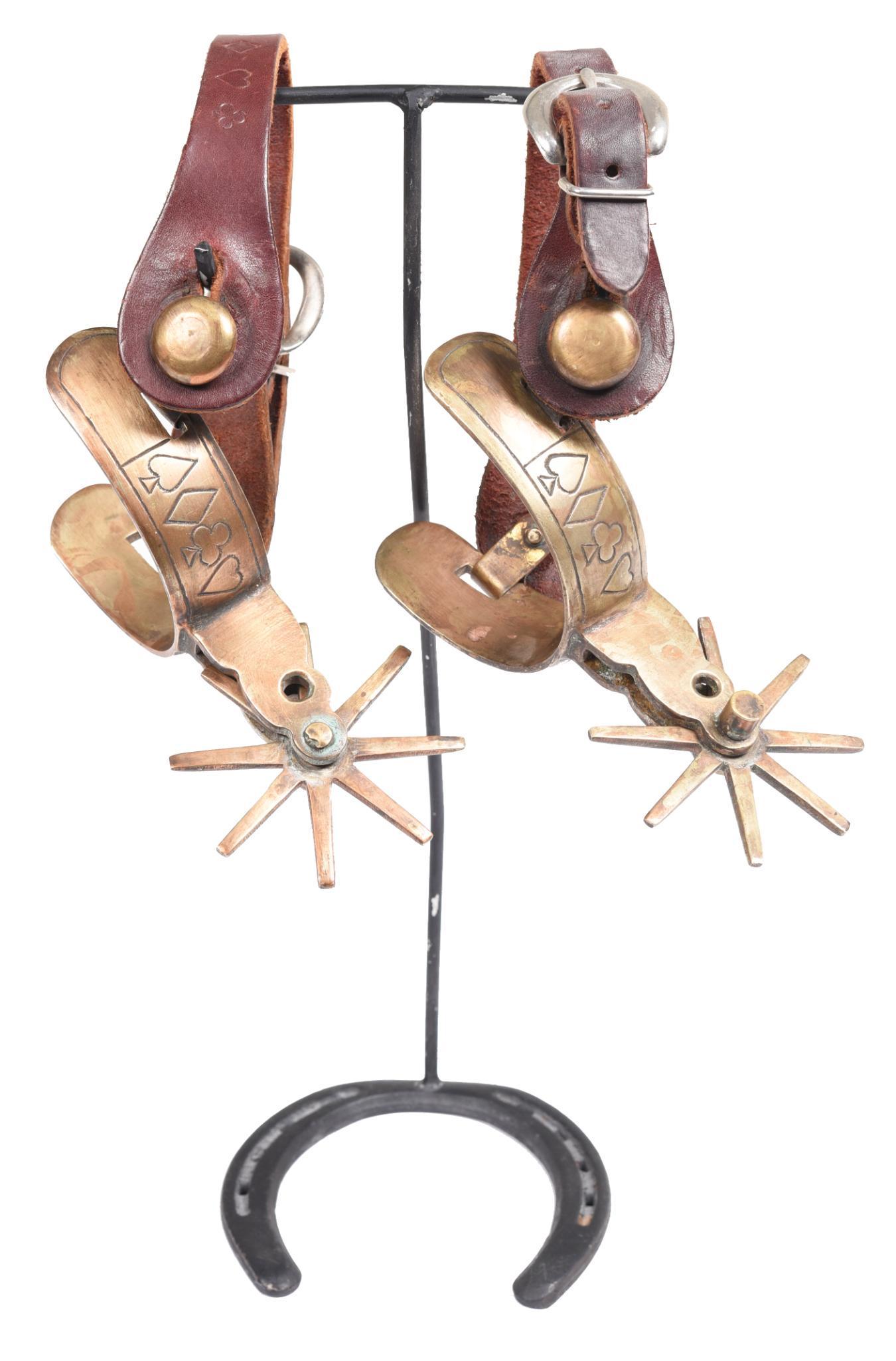 Mexican Bronze Card Suit Spurs (1 of 1)