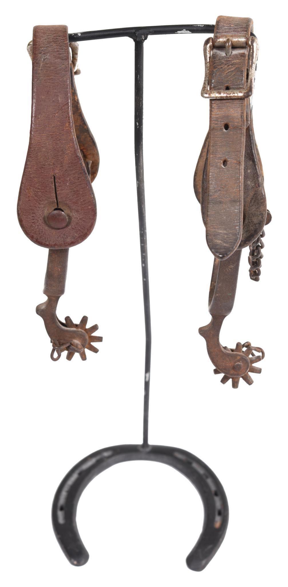 Unmarked Early Iron Spurs: Good condition.