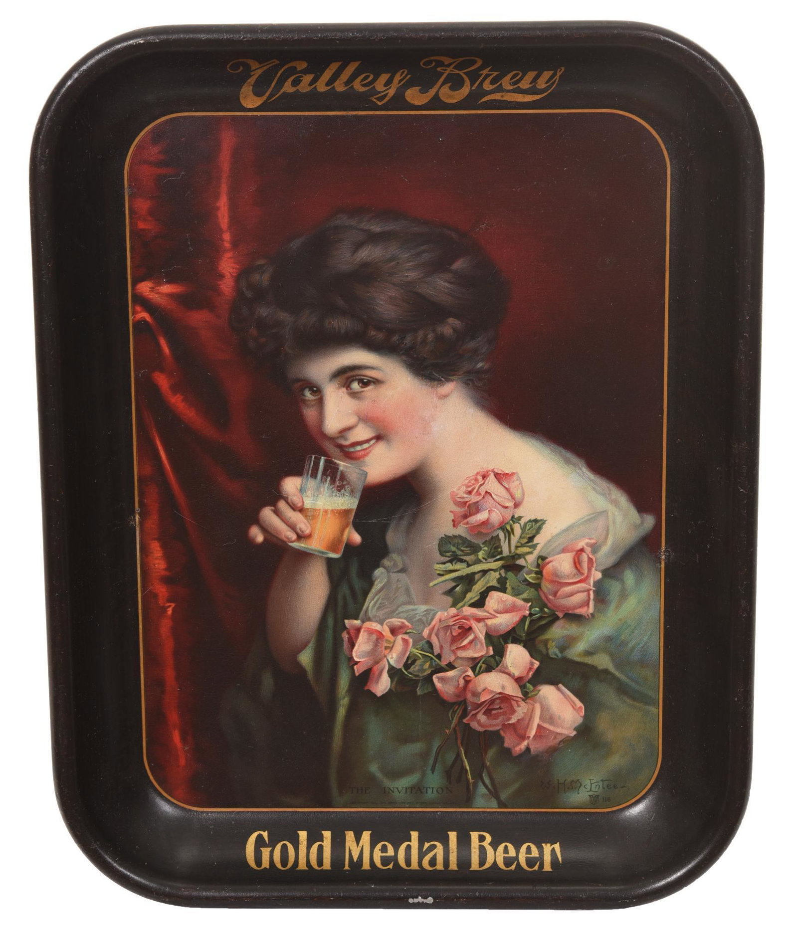 Valley Beer Gold Medal Beer Metal Serving Tray (1 of 2)