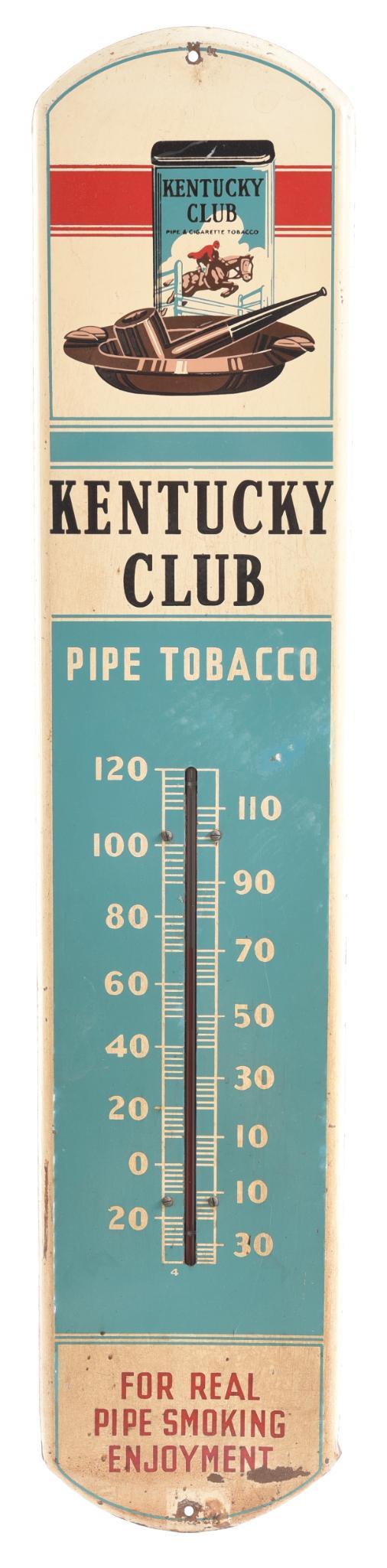 Kentucky Club Pipe Tobacco Metal Thermometer (1 of 2)