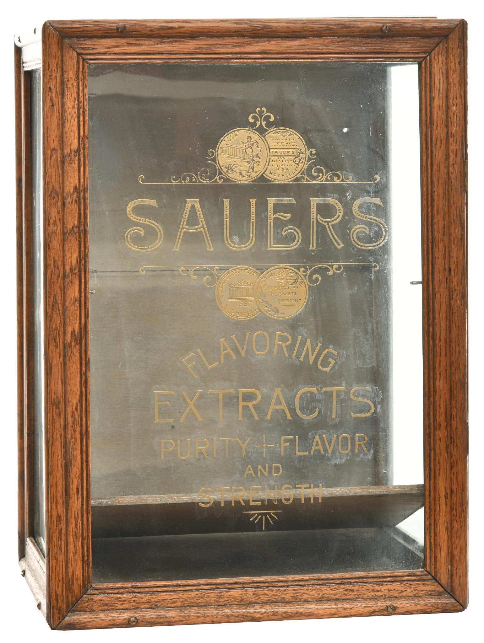 Sauer's Flavoring Extract Oak Counter-Top Show Case (1 of 2)