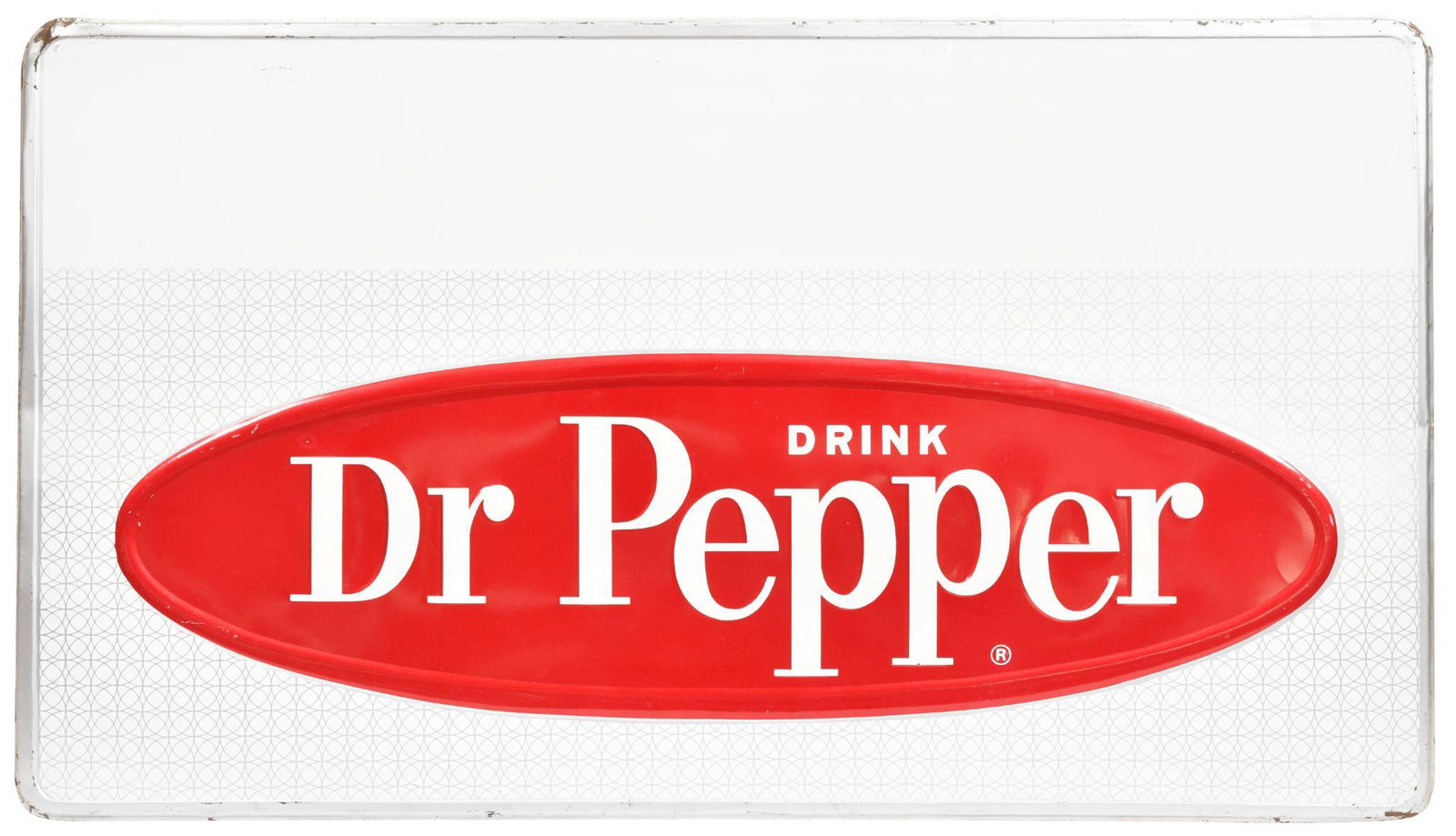 Large Drink Dr. Pepper Metal Sign w/Privilege Panel (1 of 2)