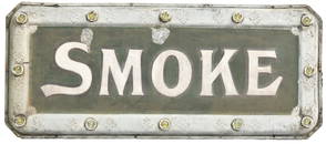 "Smoke" Double-Sided Lighted Sign
