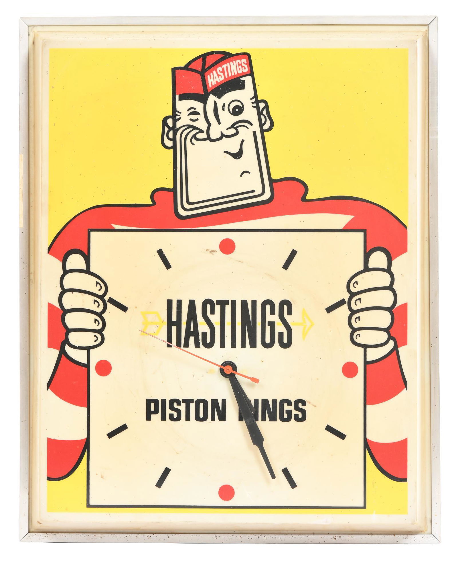 Hastings Piston Rings w/Logo Plastic Lighted Clock (1 of 2)