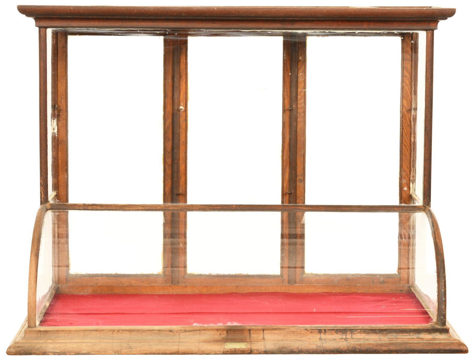 Oak Curved Front w/Tower Back Countertop Show Case (1 of 3)