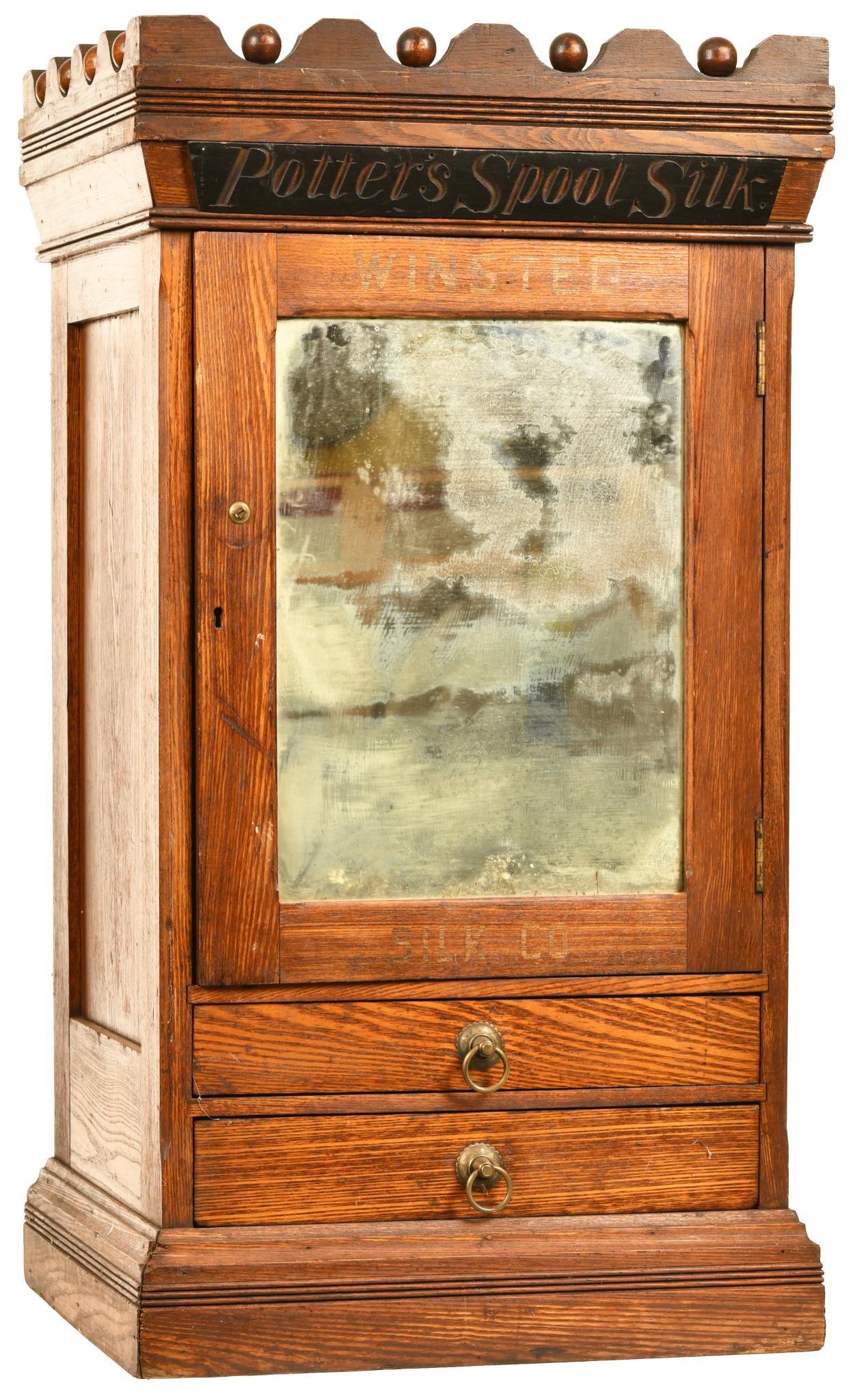 Potter's Spool Silk Oak Eastlake Style Spool Cabinet (1 of 3)