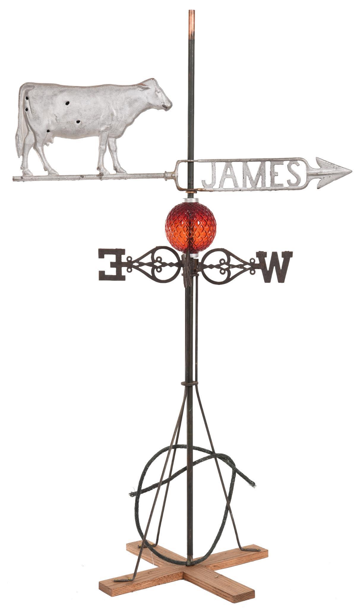 Large Zinc Cow On James Arrow Weathervane (1 of 3)