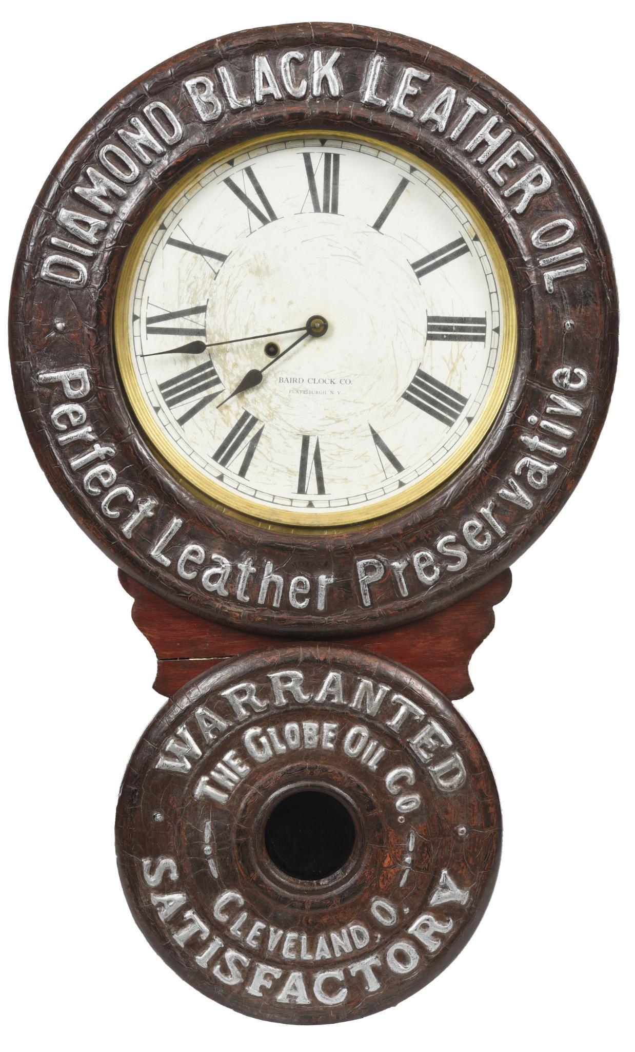 Diamond Black Leather Baird Clock Co. Pittsburg, Pa. (1 of 6)