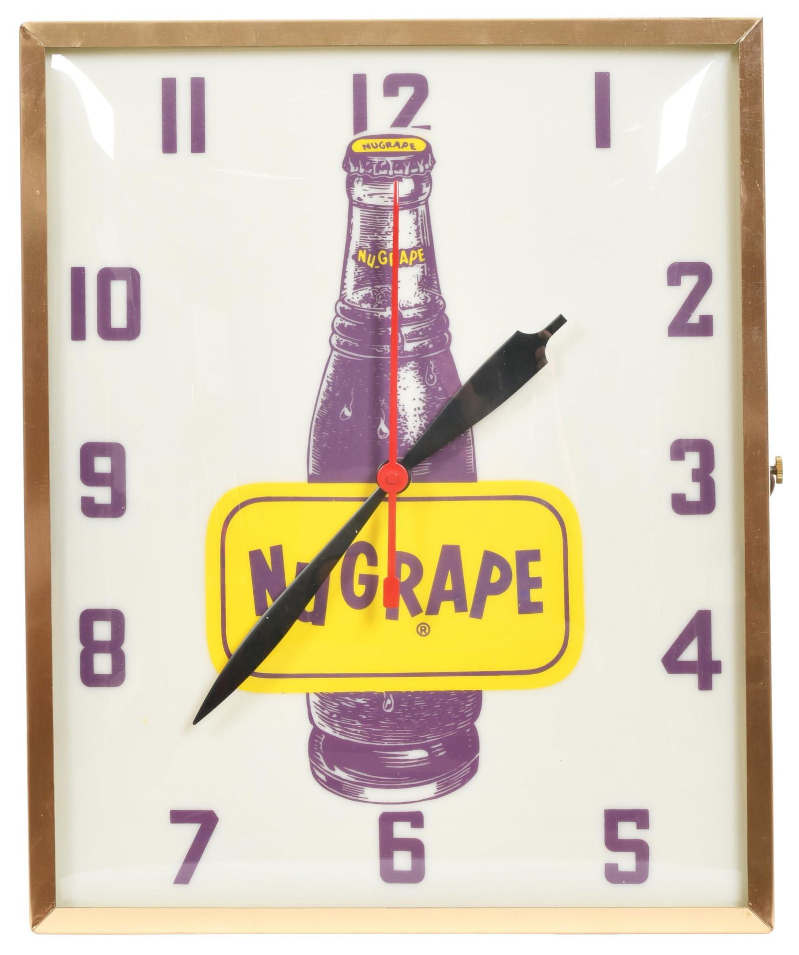 NuGrape w/Bottle Lighted Metal Clock (1 of 3)