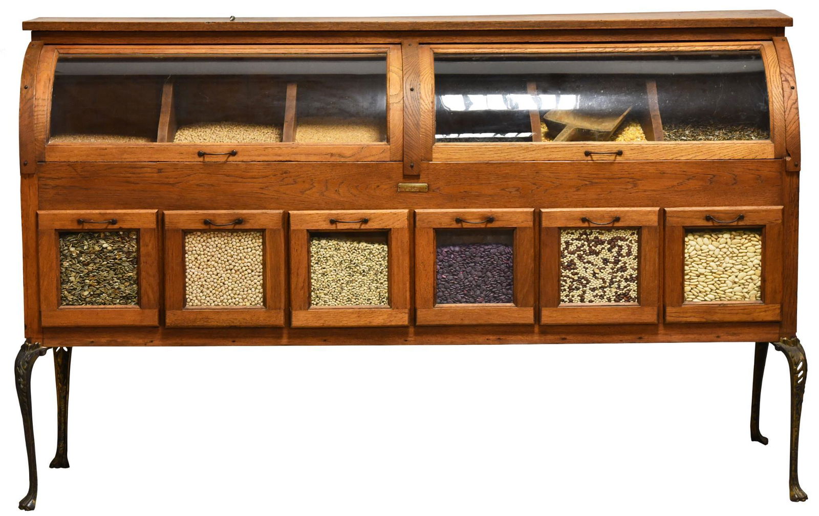 Country Store Roll Front Grain Cabinet (1 of 1)