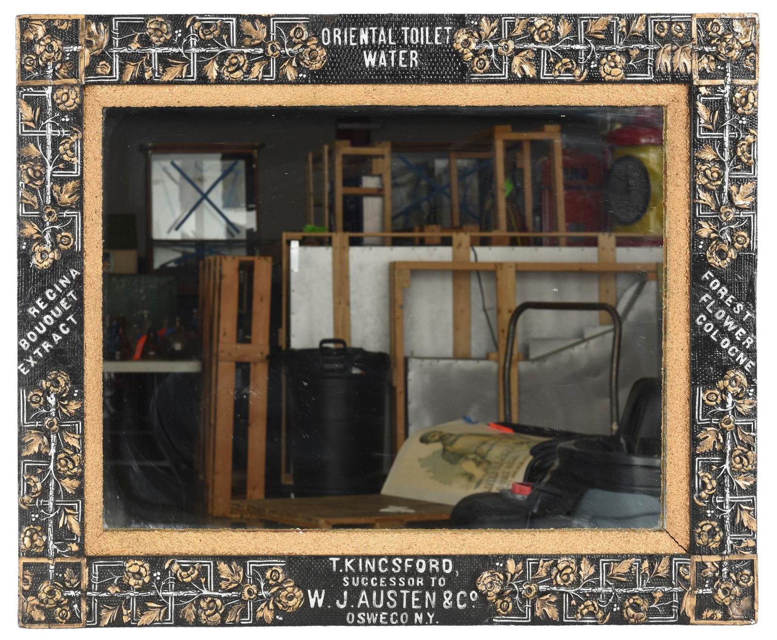 Oriental Toilet Water T. Kingford Framed Mirror (1 of 3)