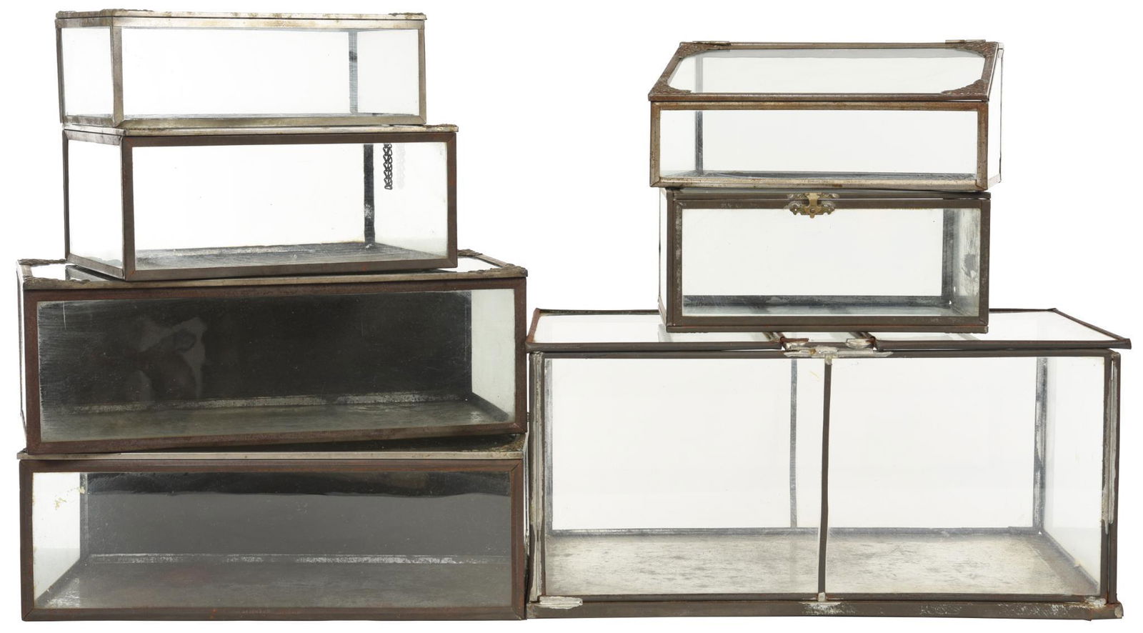 7-Early Metal Frame Glass Boxes (1 of 4)
