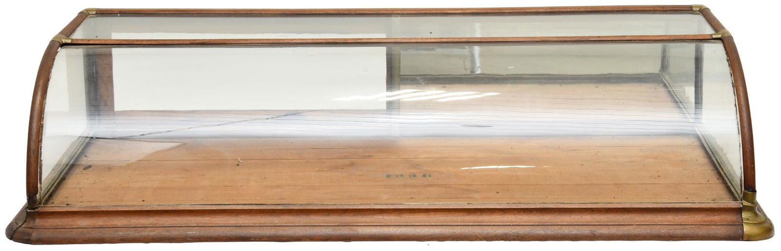 Oak Curve Front Countertop Show Case (1 of 2)