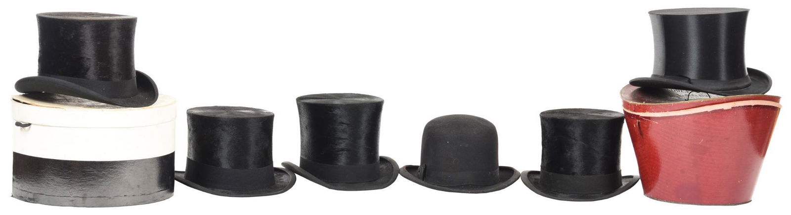6-Antique Men's Hats 4-Beaver Skin & 2-Others (1 of 14)