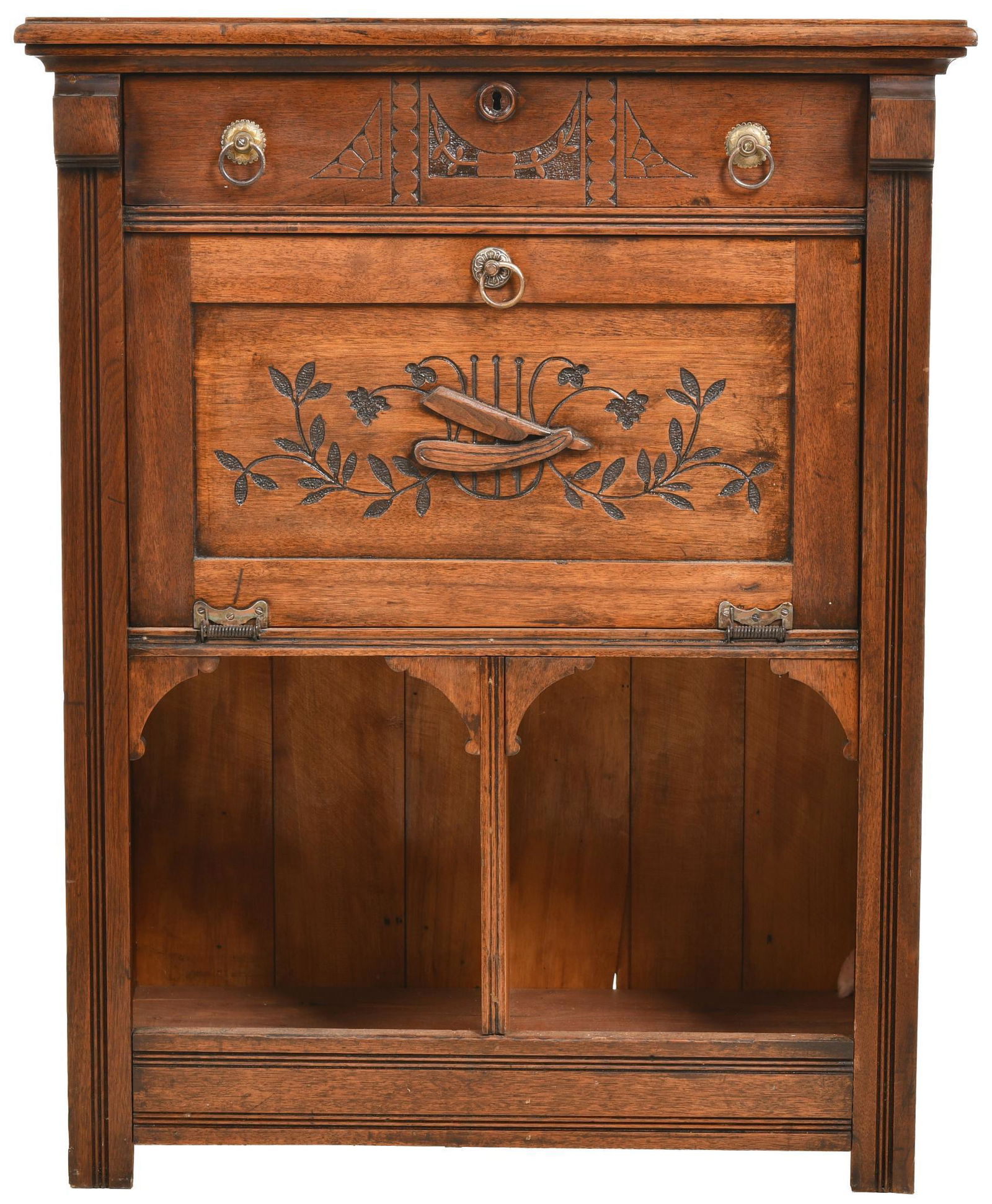 Eastlake Style Small Cabinet w/Drop Down Front (1 of 3)