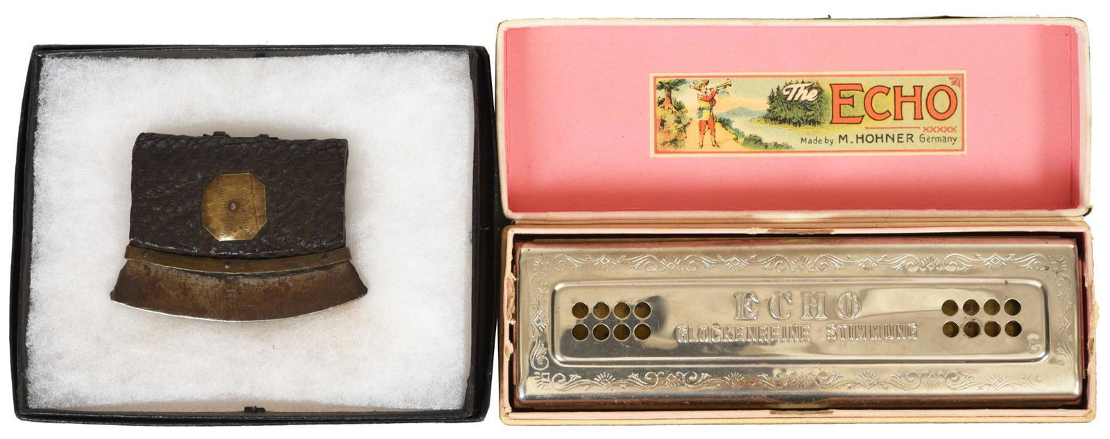 Early Fire-Starting Tool & Hohner "The Echo Harp" NIB (1 of 4)