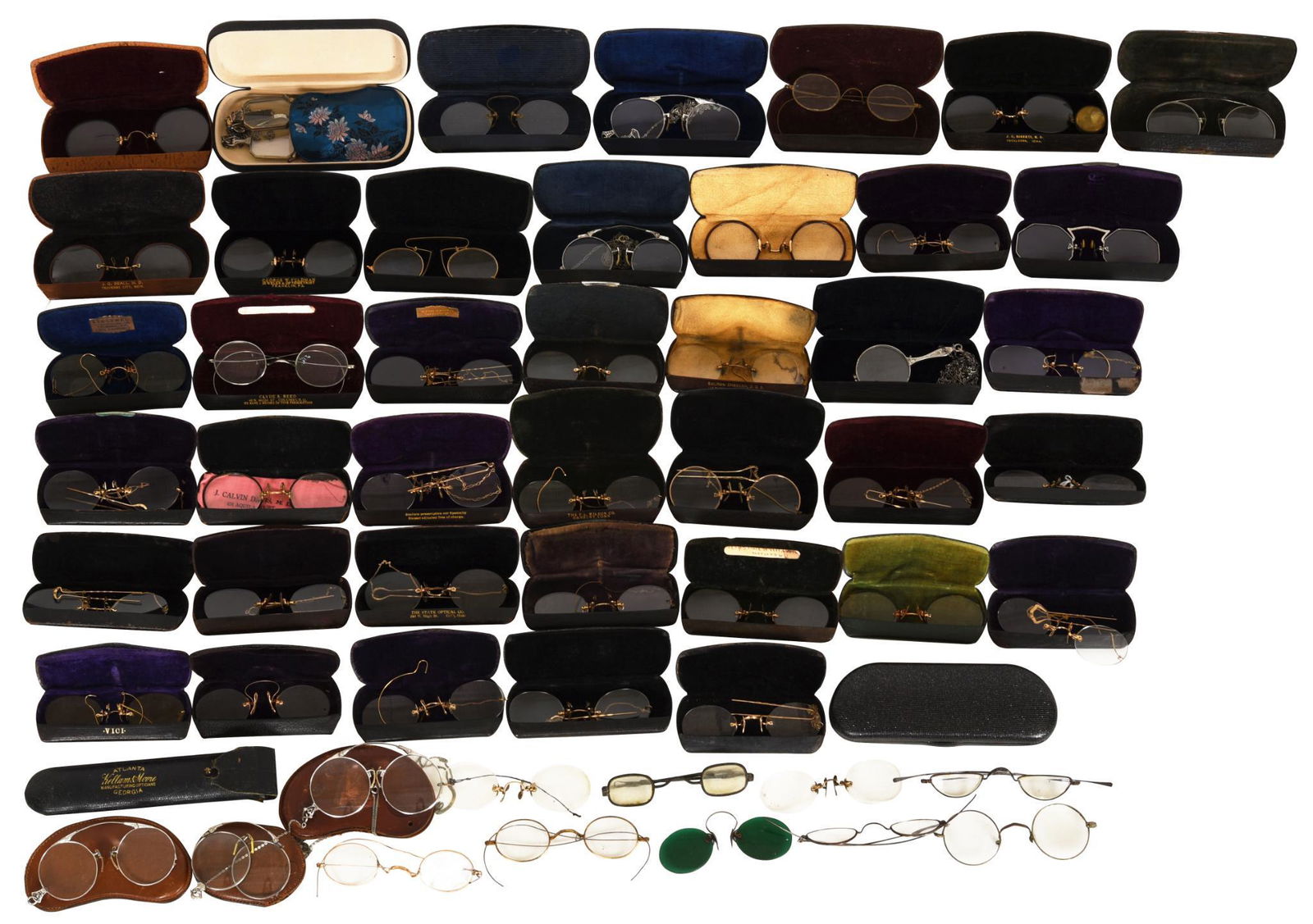 54 Early Eye Glass in Cases (1 of 1)