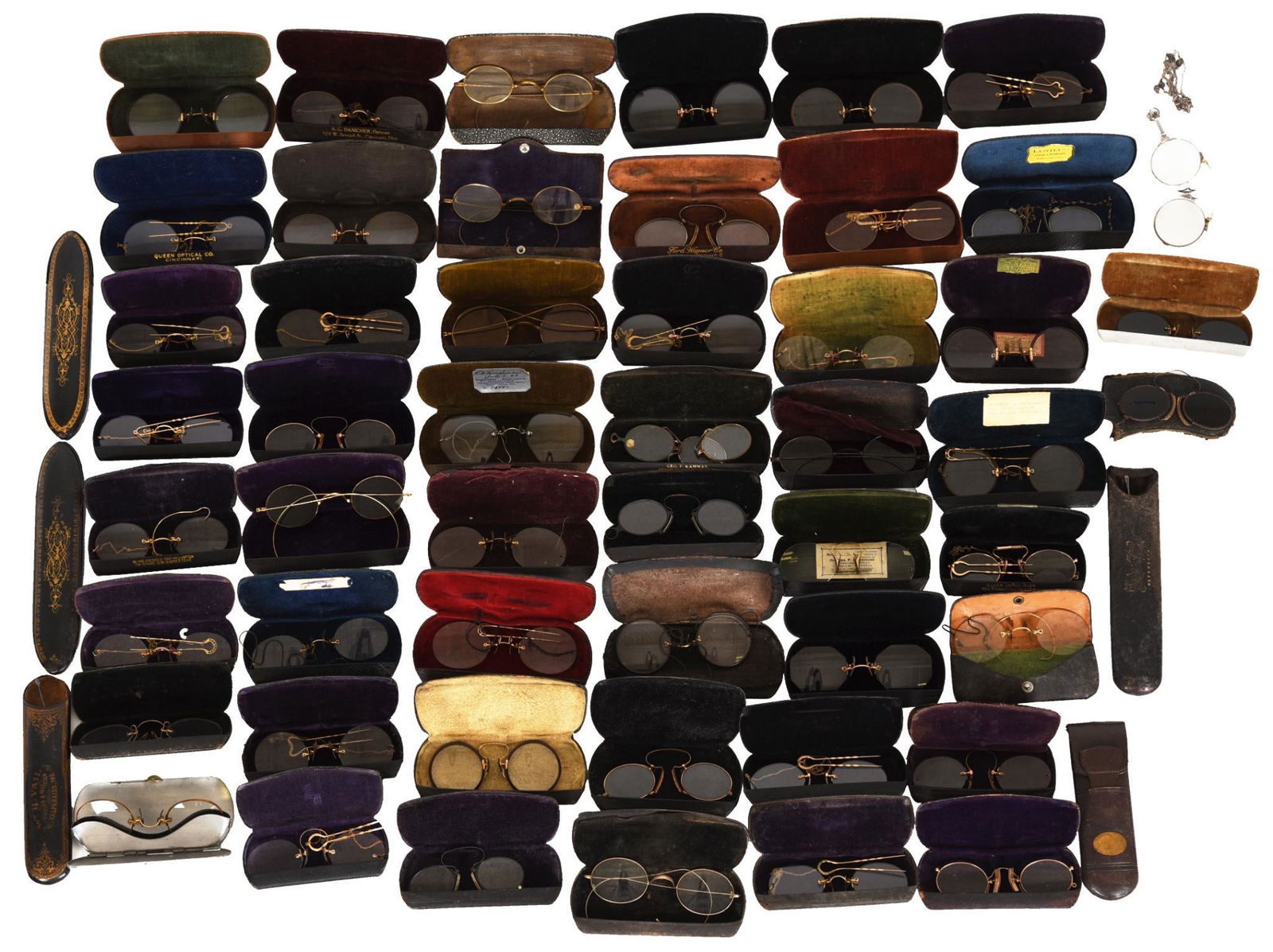 56 Early Eye Glass in Cases (1 of 1)