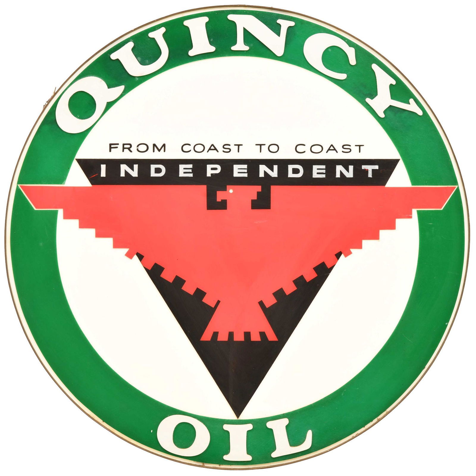 Quincy Oil w/Independent Logo Plastic Sign (1 of 2)