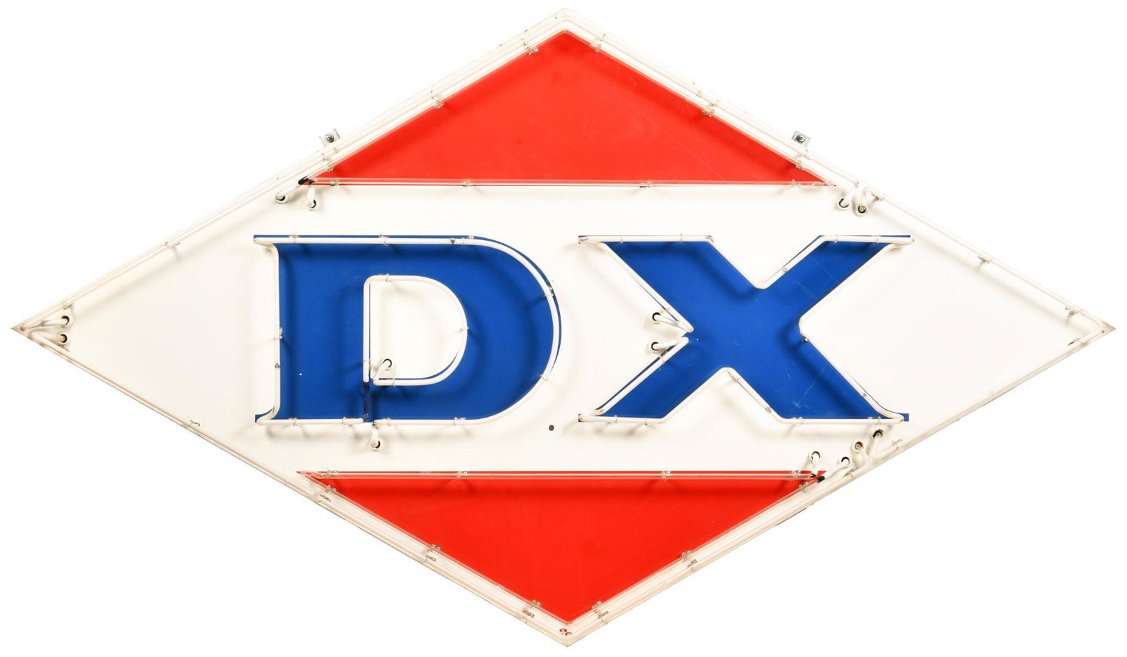 D-X (Gas) Porcelain Identification Neon Sign (Red & (1 of 3)