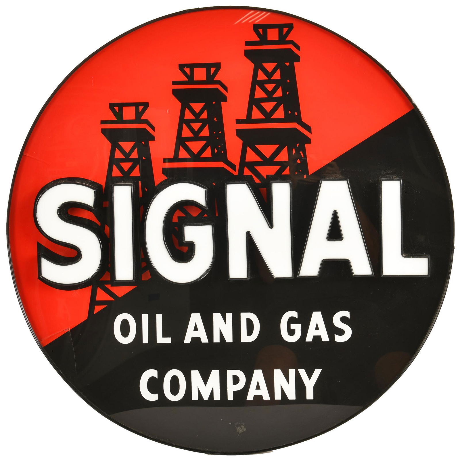 Signal Oil and Gas Company Plastic Embossed Sign (1 of 2)