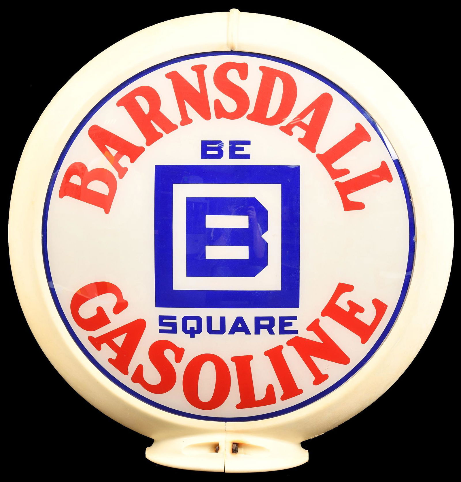 Barnsdall Gasoline "Be Square" 13.5" Globe Lenses (1 of 4)