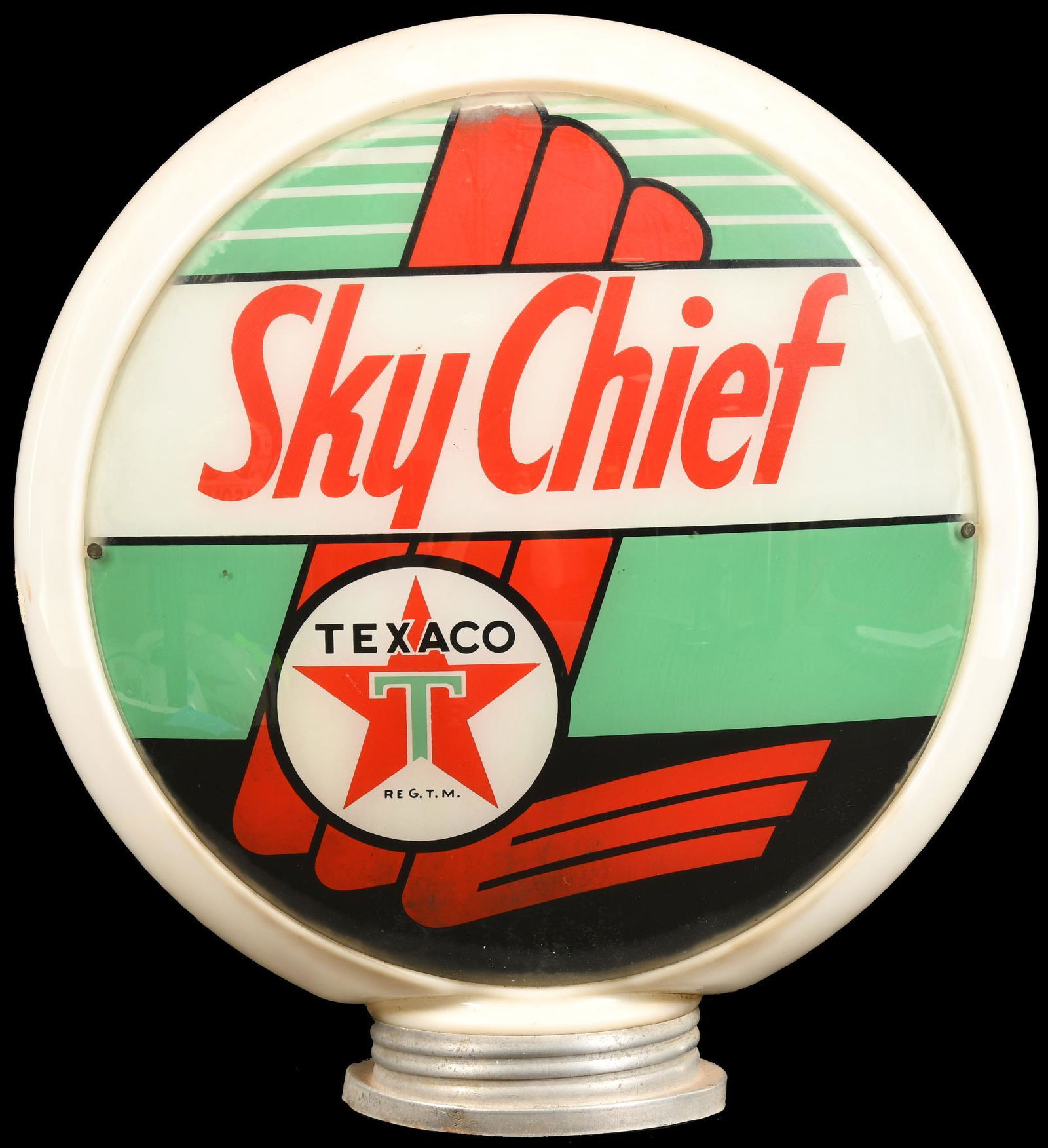 Texaco (white-T) Sky Chief 13.5" Single Globe Lens (1 of 2)