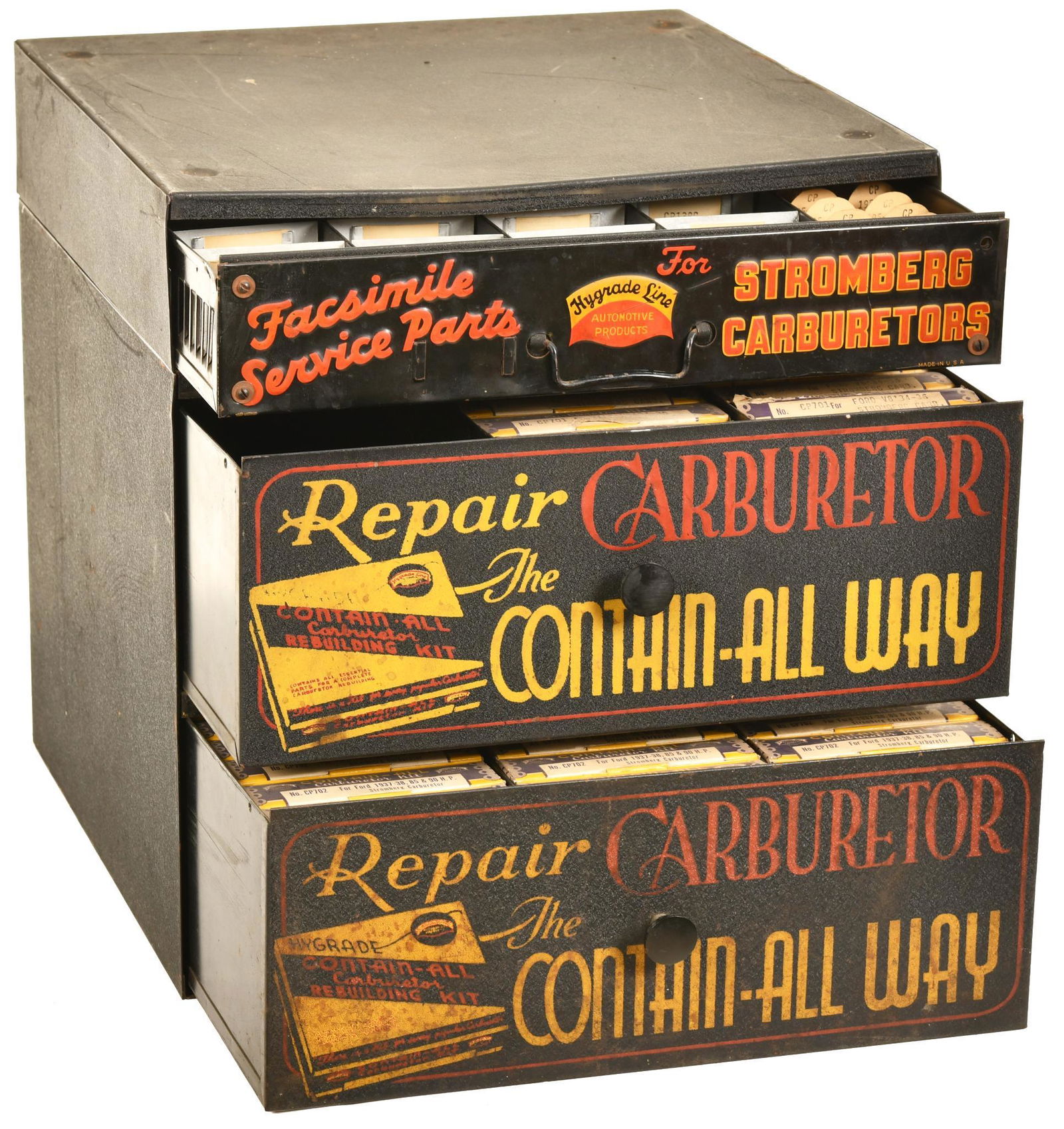 3-Drawer Carburetor Repair & Stromberg Metal Cabinets (1 of 2)