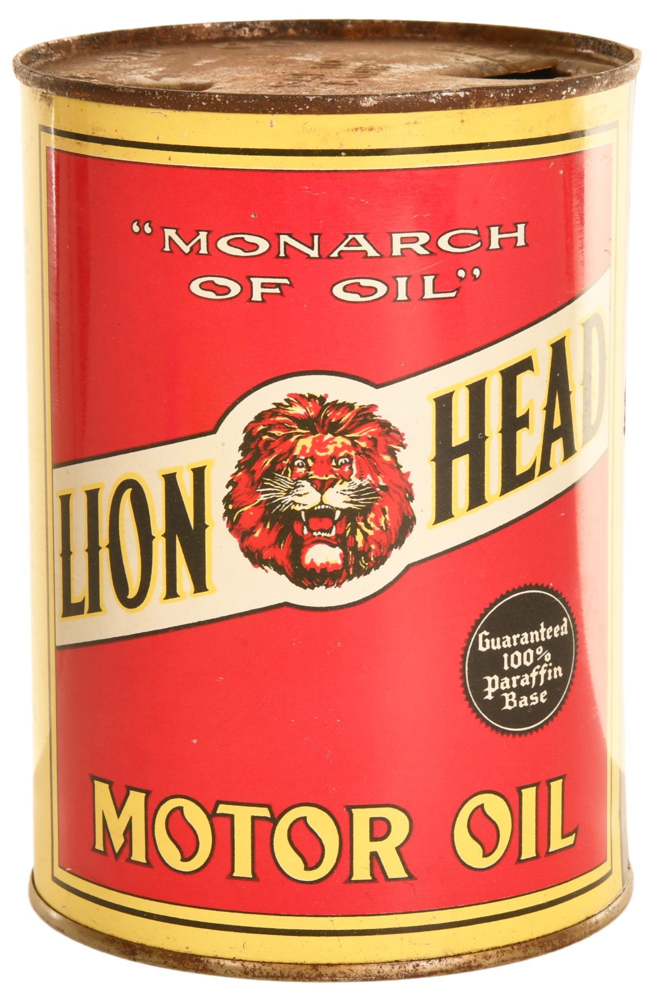 Gilmore Lion Head Motor Oil Can (1 of 3)