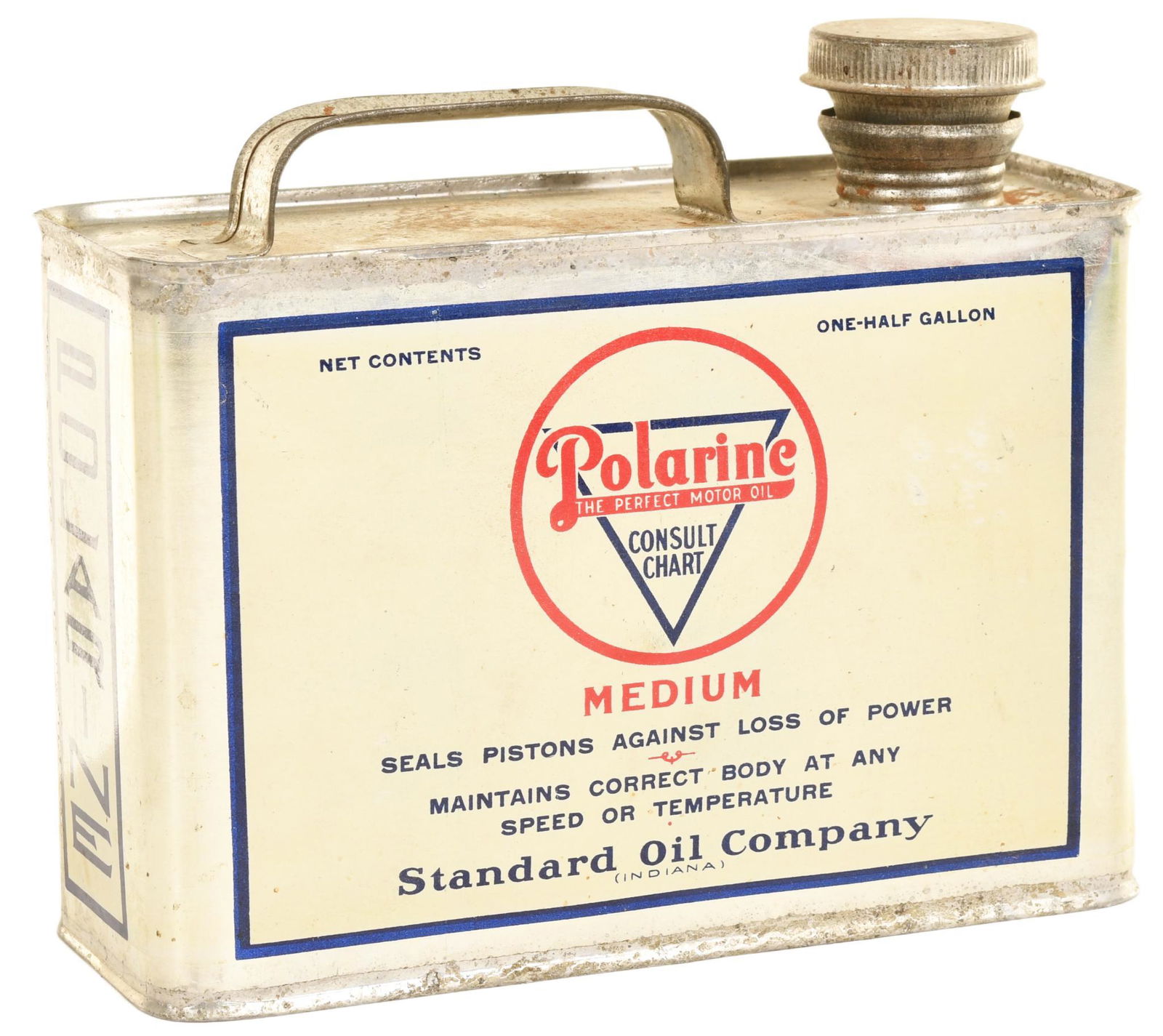 Standard Oil Polarine Medium Motor Oil Half Gallon Flat (1 of 2)