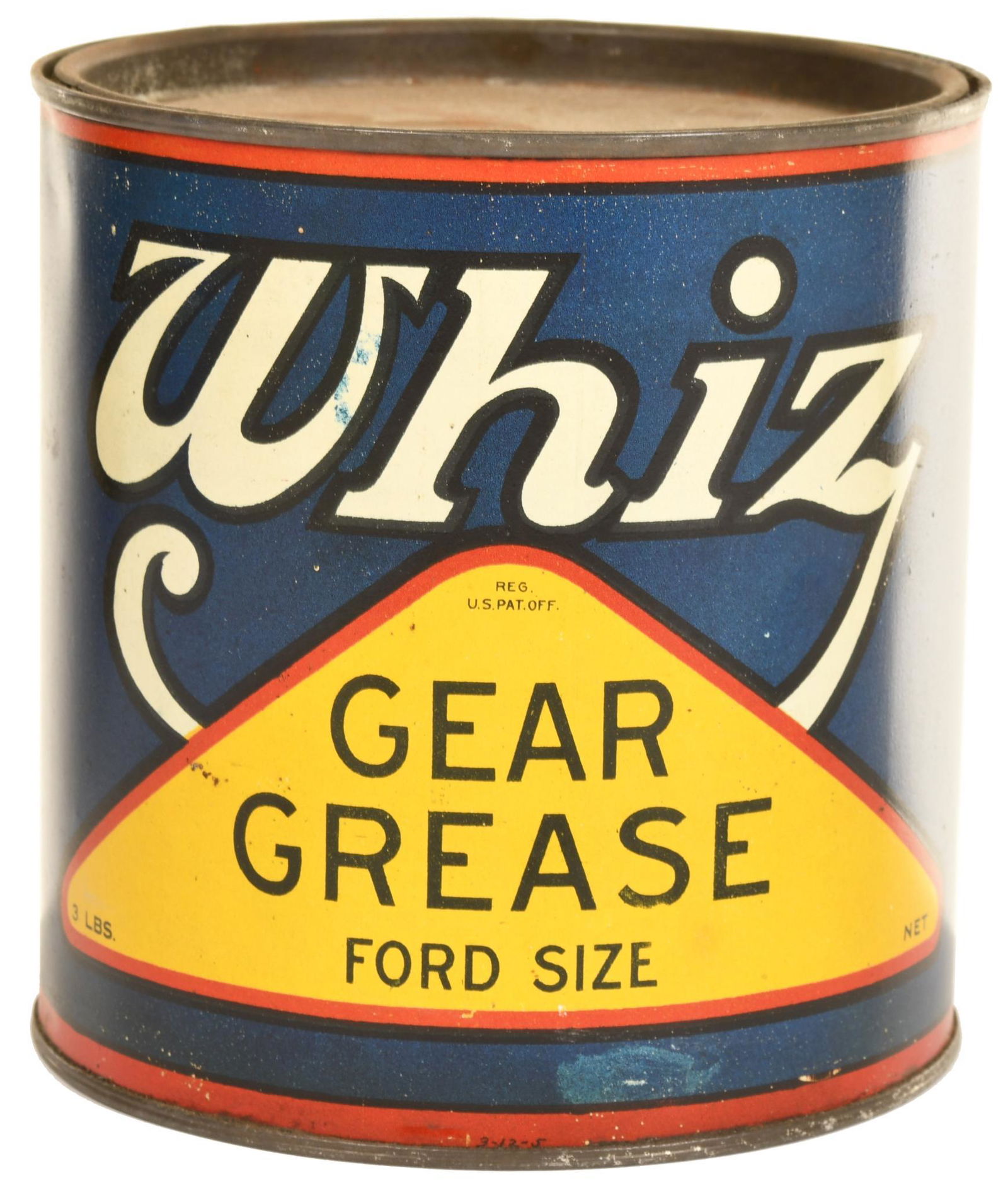 Whiz Gear Grease Ford Size 3 LB Round Metal Can (1 of 2)