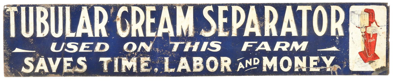 Tubular Cream Separator "Used On This Farm" Metal Sign (1 of 2)