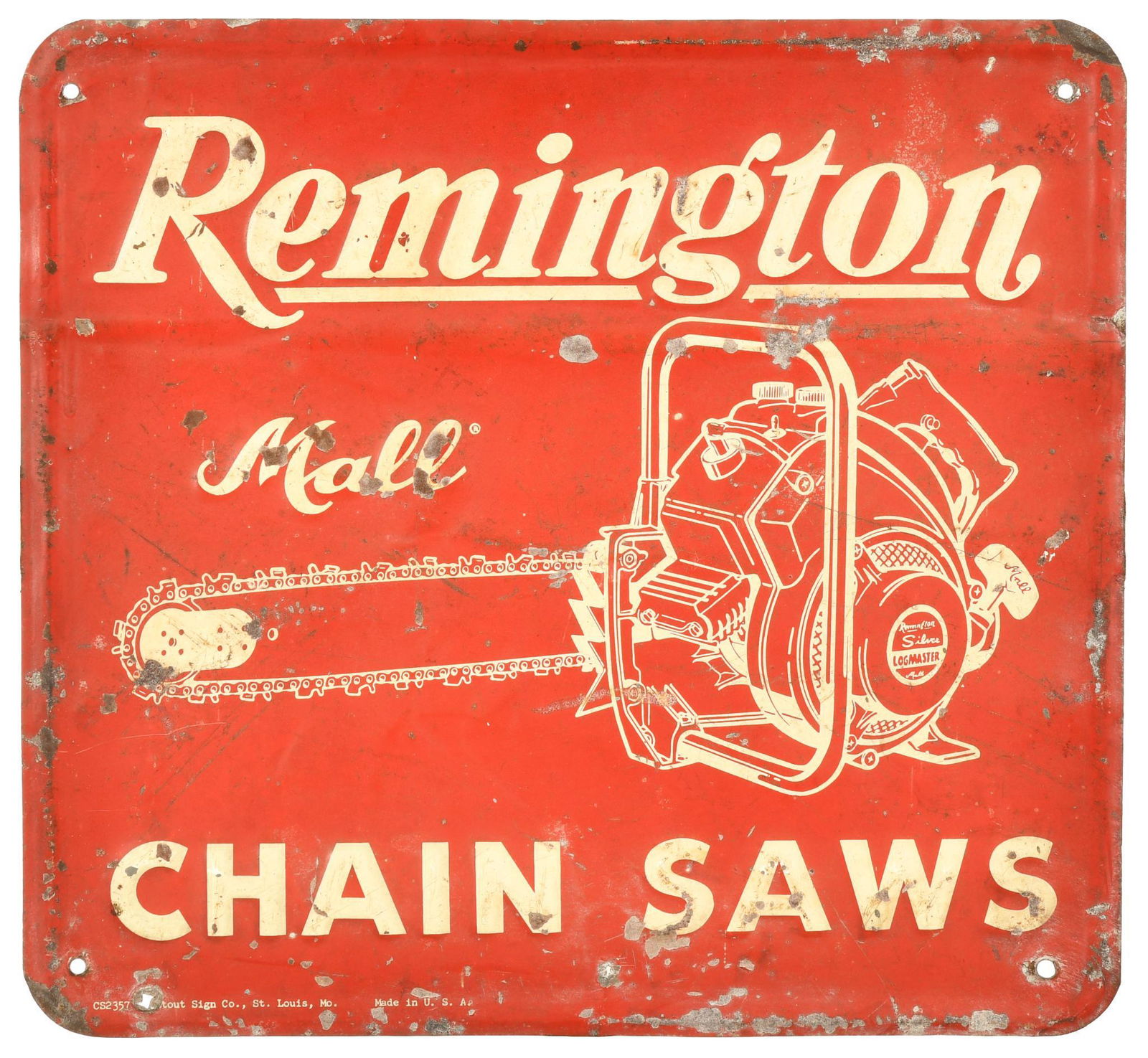 Remington Mall Chain Saw Metal Sign (1 of 2)