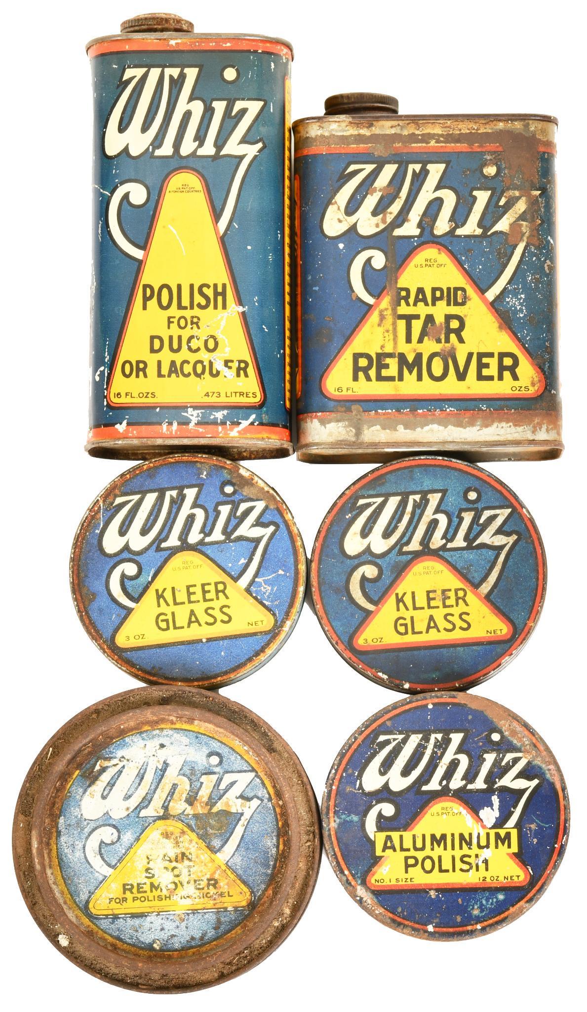 6-Different Whiz Metal Cans (1 of 1)