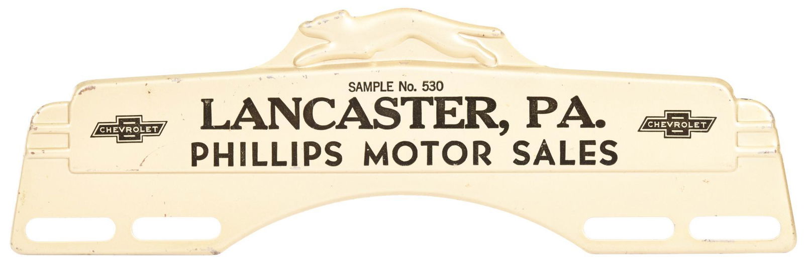 Chevrolet In Bowtie Metal License Plate Attachment (1 of 2)