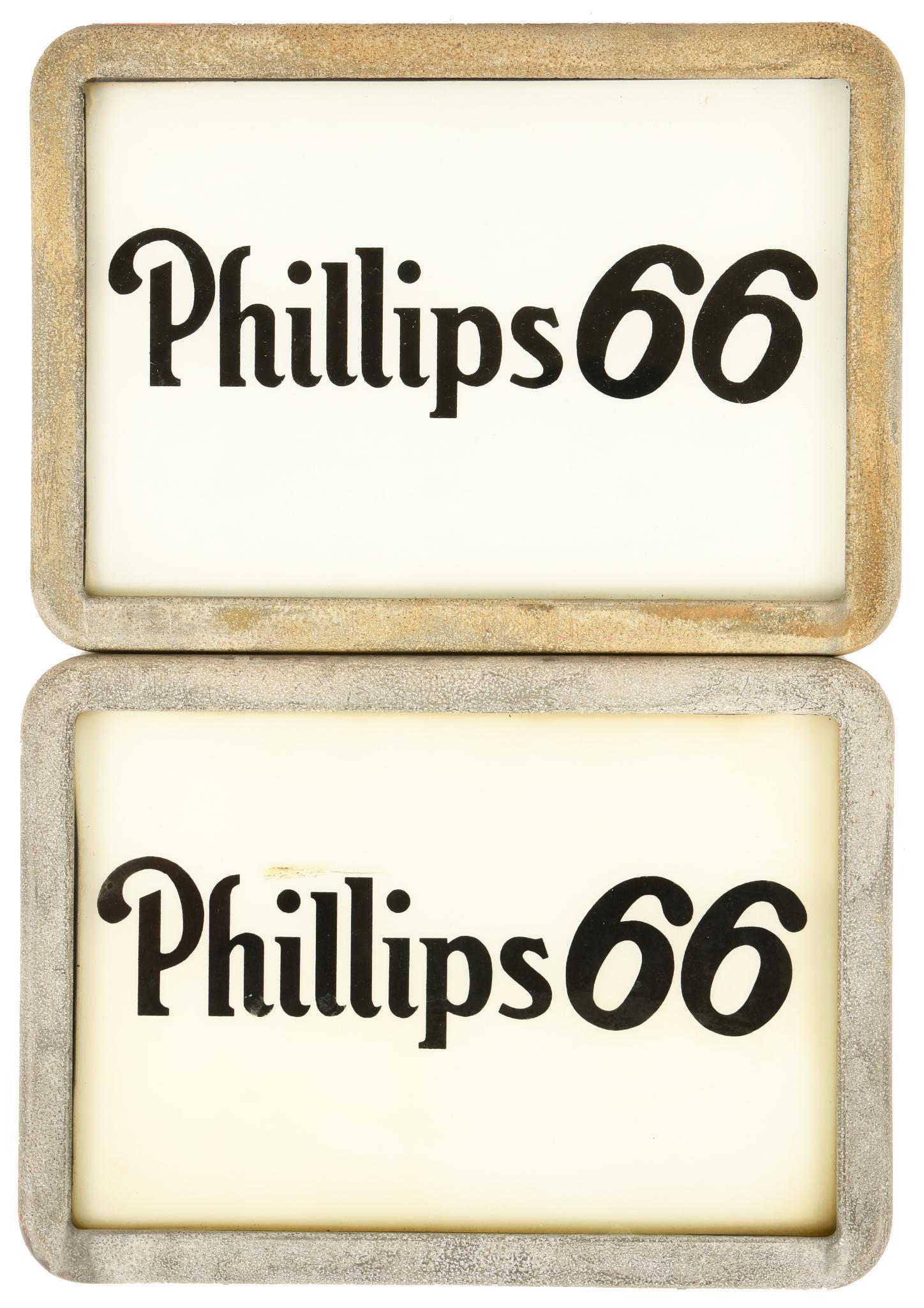 Phillips 66 Ad Glass In Metal Frames (1 of 1)