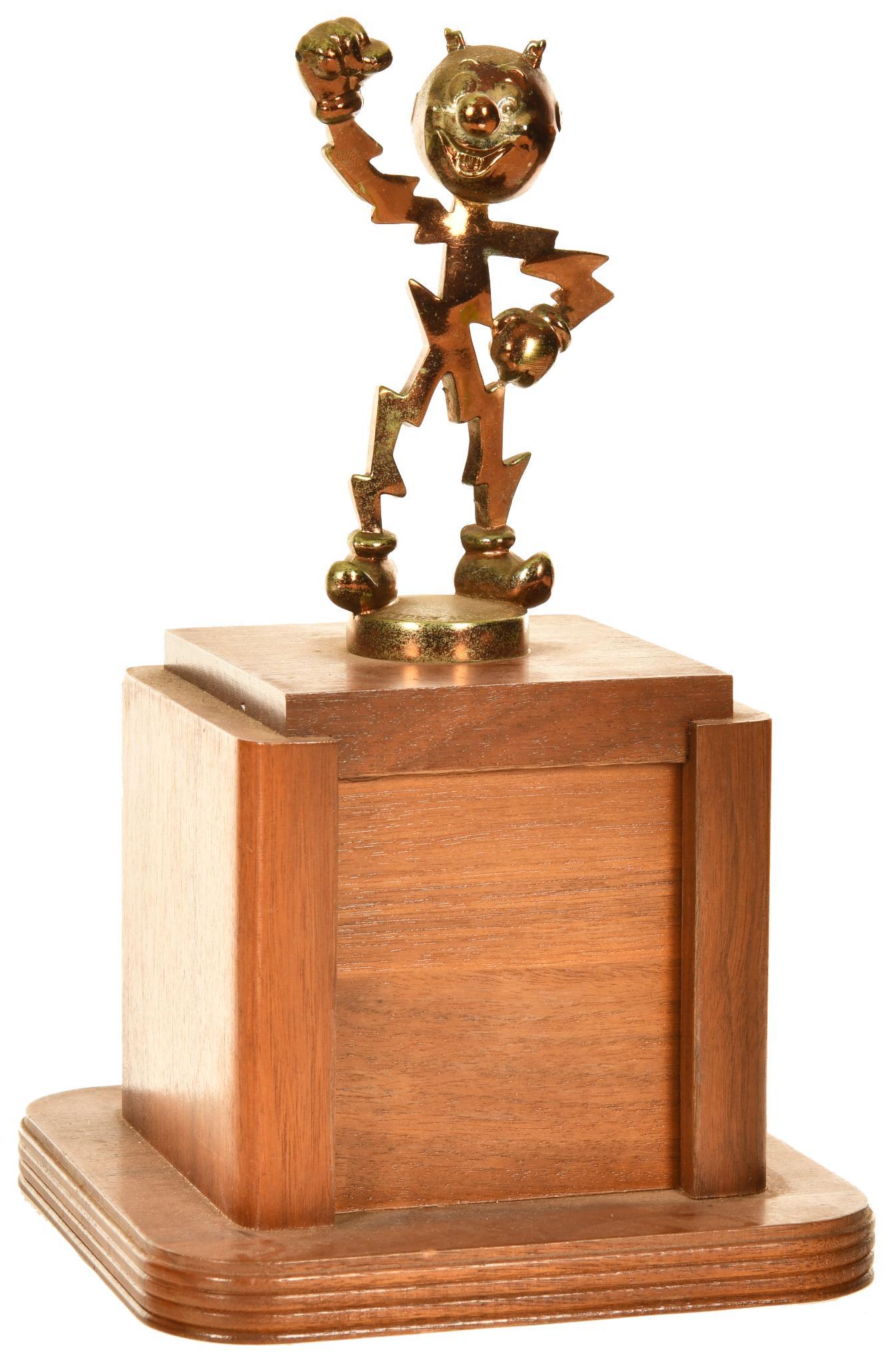 Ready Kilowatt Trophy: In good condition with no name plate, 11.5"T., rated 8.5