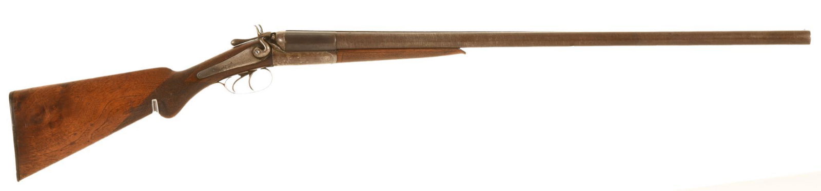 ANTIQUE H. PIEPER 10 GAUGE SXS SHOTGUN: 30" Damascus Barrels With Reinforced Chambers. Made In Liege Belgium. A Little Case Color In Protected Areas. Some Patina On The Solid Rib. Bores Are Still Showing Some Brightness. Hammers Work Well. 