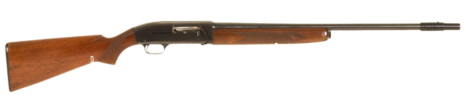 WINCHESTER MODEL 50 20 GAUGE SEMI AUTO SHOTGUN: 26" Barrel Which Includes The Weaver Interchangeable Ported Choke. Nice Original Condition With 90% Blue And A Few Handling Marks In The Wood And One Crush In The Checkering Of The Fore Stock. C&R Eli